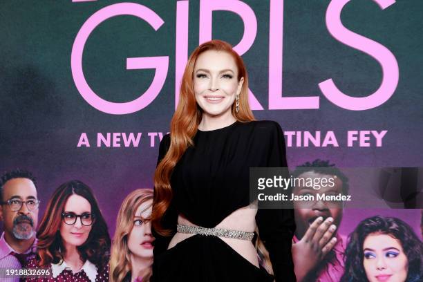 Lindsay Lohan attends the Global Premiere of "Mean Girls" at the AMC Lincoln Square Theater on January 08 in New York, New York.
