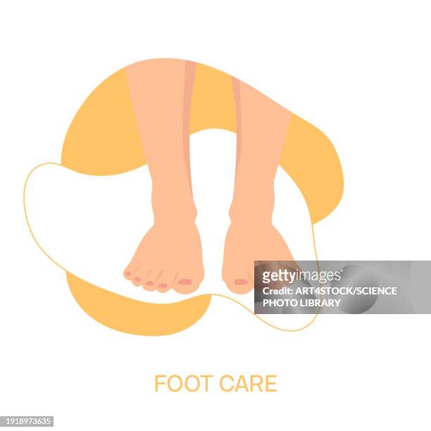 foot care, conceptual illustration - indulgence stock illustrations ストックフォトと画像