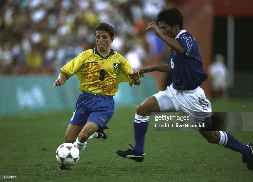 Juninho of Brazil and  Toshihiro Hattori of Japan