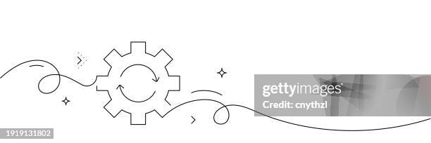 ilustrações de stock, clip art, desenhos animados e ícones de continuous line drawing of update icon. hand drawn symbol vector illustration. - atualização de software