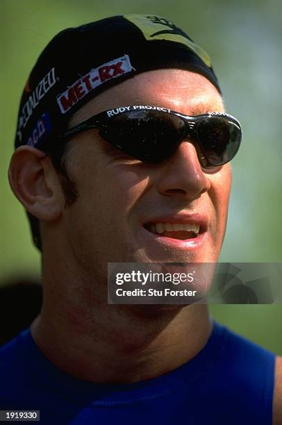 Portrait of Spencer Smith of Great Britain taken during the Windsor Triathlon in Windsor, England. \ Mandatory Credit: Stu Forster /Allsport