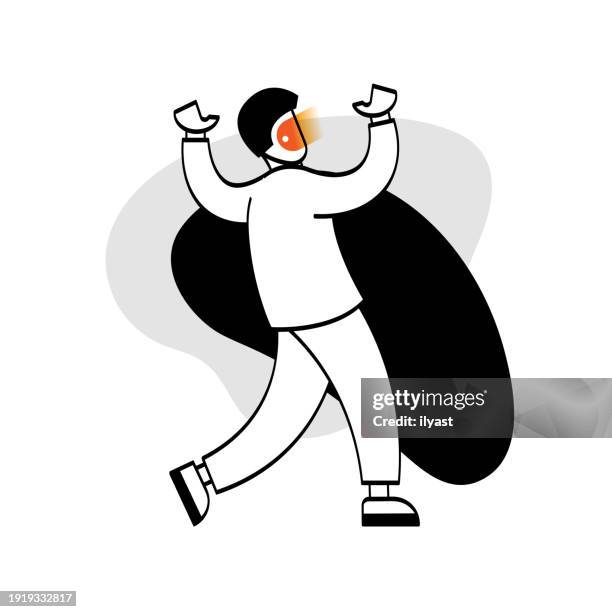 fictional character cheering - character creation set stock illustrations