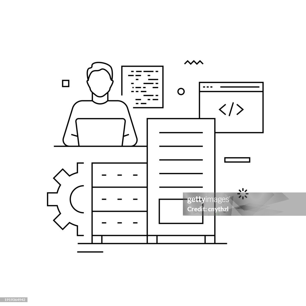 Big Data Developer Related Conceptual Vector Illustration Developer ...