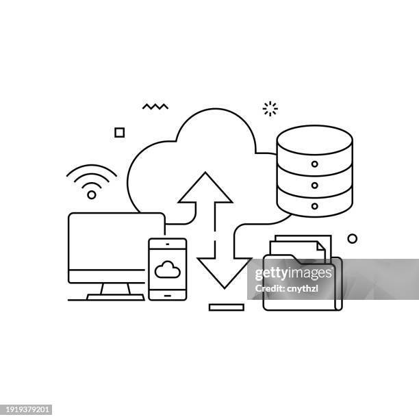 Cloud Backup Services Related Conceptual Vector Illustration Data ...