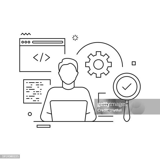499 Software Developer Line Drawing Stock Photos, High-Res Pictures ...