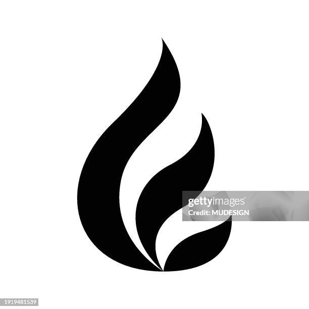 feuer-symbol. einzelnes einfarbiges symbol. - brennbar stock-grafiken, -clipart, -cartoons und -symbole