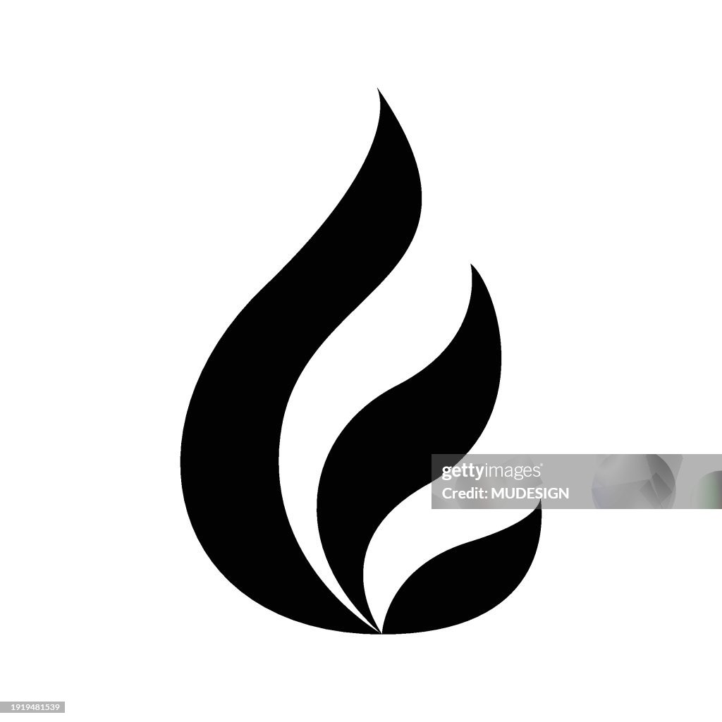 Fire icon. Single solid icon.