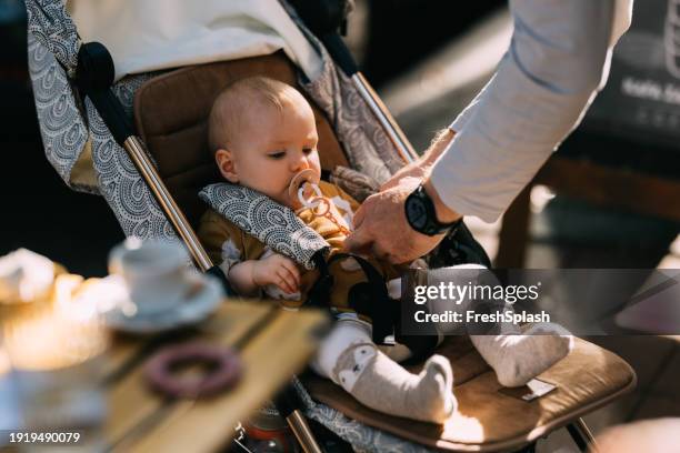 joyful ride - pushchair stock pictures, royalty-free photos & images