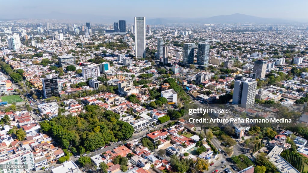 Vista aérea de la ciudad de Guadalajara, Jalisco
