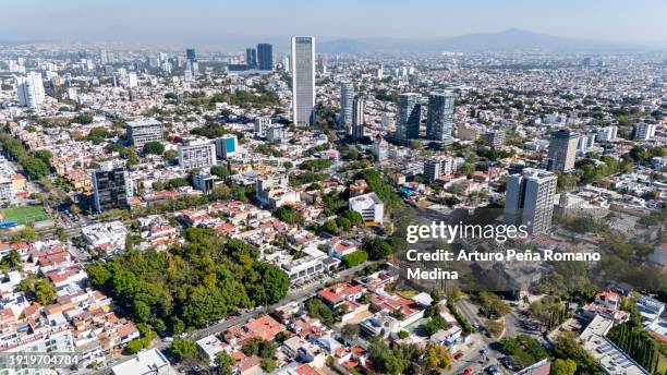 aerial view of the city of guadalajara jalisco - jalisco state stock pictures, royalty-free photos & images