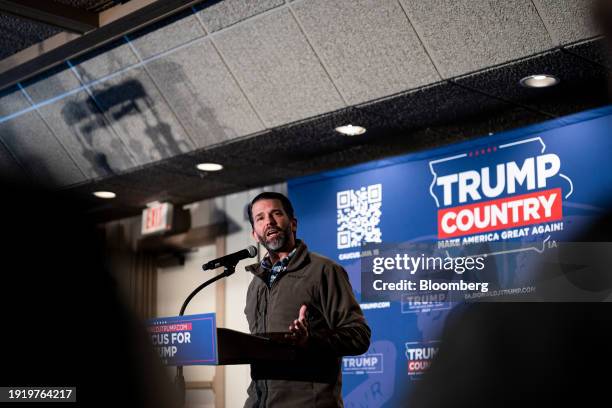 Donald Trump Jr., executive vice president of development and acquisitions for Trump Organization Inc., speaks to the Bull Moose Conservative Club at...