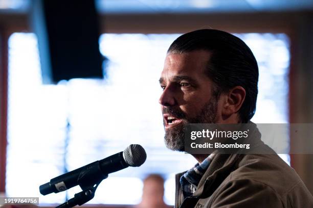 Donald Trump Jr., executive vice president of development and acquisitions for Trump Organization Inc., speaks to the Bull Moose Conservative Club at...