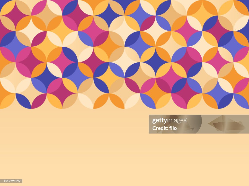 Modern Circle Overlap Pattern Background High-Res Vector Graphic ...