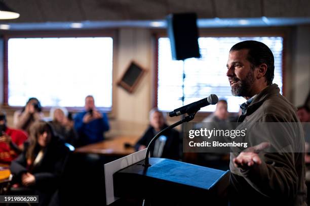 Donald Trump Jr., executive vice president of development and acquisitions for Trump Organization Inc., speaks to the Bull Moose Conservative Club at...