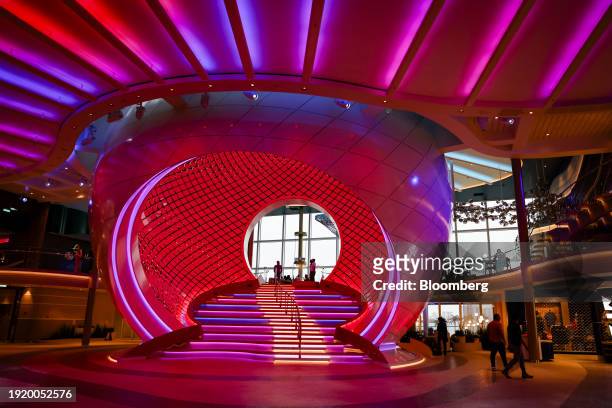 The Pearl onboard the Royal Caribbean Icon of the Seas cruise ship at PortMiami in Miami, Florida, US, on Thursday, Jan. 11, 2024. The Icon of the...