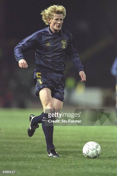 Colin Hendry of Scotland in action during a match against Australia in Scotland. Scotland won the match 1-0. \ Mandatory Credit: Stu Forster/Allsport