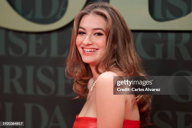 Carlota Boza attends the 'Griselda' premiere at the Callao Cinema on January 09, 2024 in Madrid, Spain.