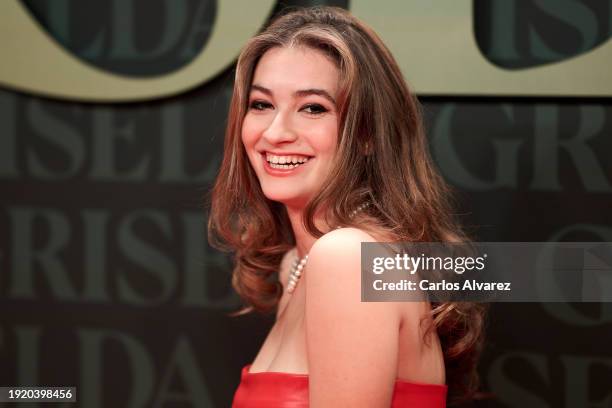 Carlota Boza attends the 'Griselda' premiere at the Callao Cinema on January 09, 2024 in Madrid, Spain.