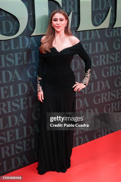 Sofía Vergara attends the 'Griselda' premiere at Callao Cinema on January 09, 2024 in Madrid, Spain.
