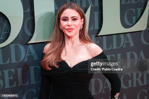 Sofía Vergara attends the 'Griselda' premiere at Callao Cinema on January 09, 2024 in Madrid, Spain.