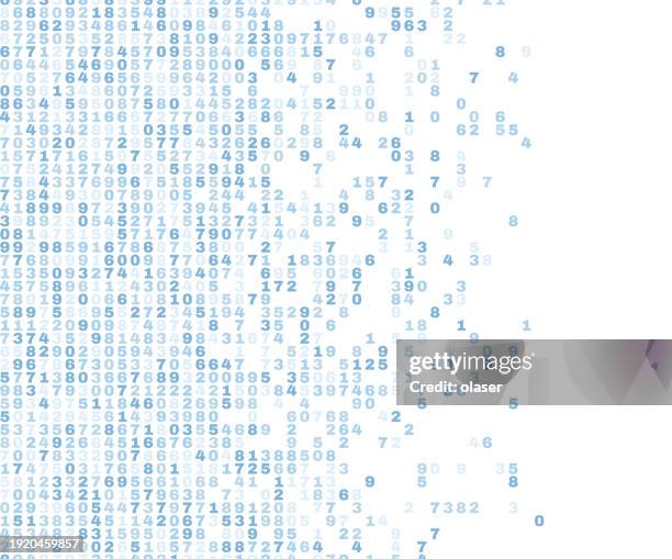 numerical data concept with random numbers overlay. - number stock illustrations