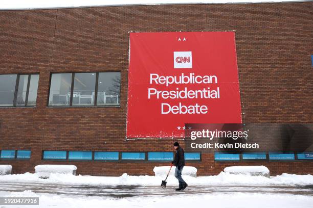 The Olmsted Center on the campus of Drake University is seen before the CNN Republican Presidential Primary Debate on January 09, 2024 in Des Moines,...