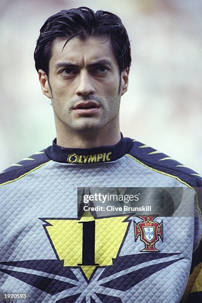 Portrait of Portuguese goalkeeper Vitor Baia before the European Championship quarter-final against the Czech Republic at Villa Park in Birmingham,...