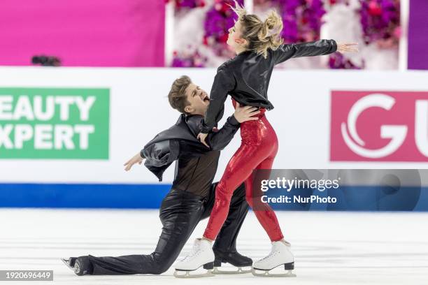 Carolane Soucisse and Shane Firus are performing in the ice dance rhythm dance event at the European Figure Skating Championships in Kaunas,...