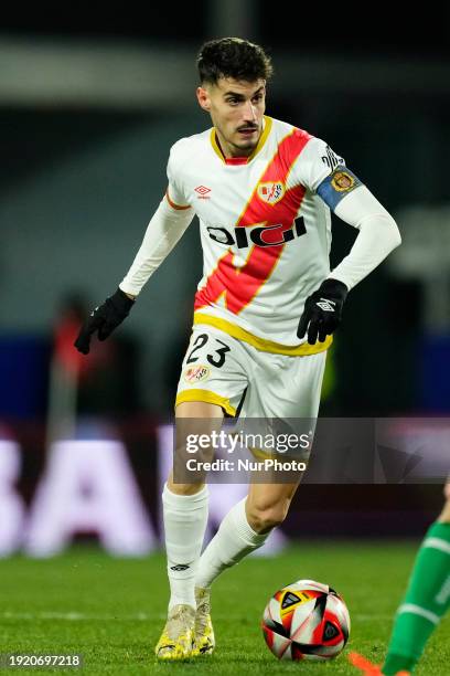 Oscar Valentin central midfield of Rayo Vallecano and Spain during the Copa Del Rey match between SD Huesca and Rayo Vallecano at Estadio El Alcoraz...