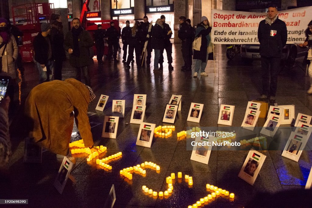 Vigil Mourning Death In Gaza In Cologne