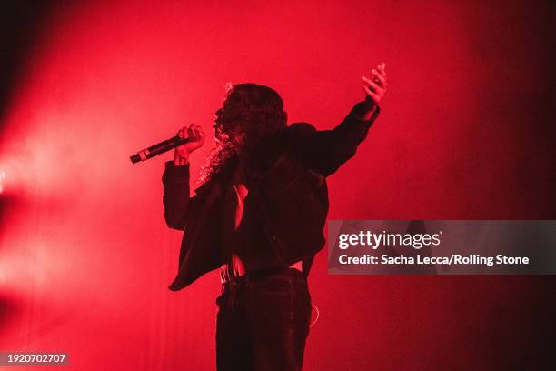 Shake performs at the Artists for Aid: Gaza & Sudan Benefit Concert held at Newark Symphony Hall on January 4, 2023 in Newark, New Jersey.