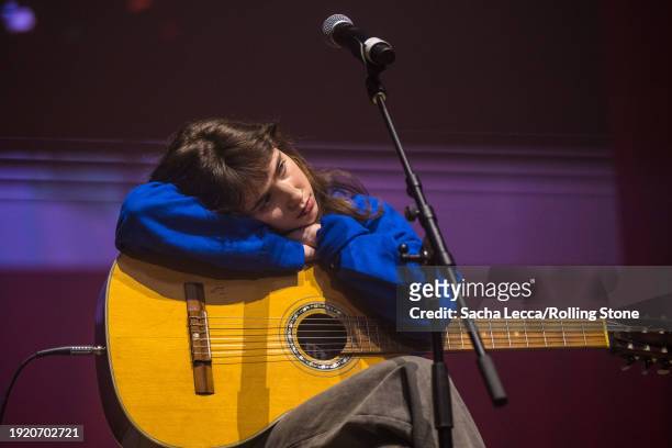 Clairo performs at the Artists for Aid: Gaza & Sudan Benefit Concert held at Newark Symphony Hall on January 4, 2023 in Newark, New Jersey.