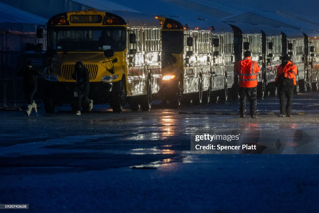 Migrants In NYC Continue To Navigate Crisis As Many Temporary Shelter Applications Need Renewing And Brooklyn Shelter Evacuated Due To Storm