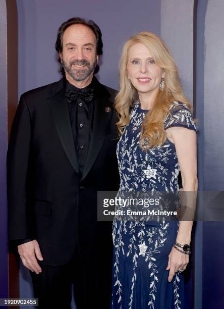 Stephen Rivkin and guest attend the Academy Of Motion Picture Arts & Sciences' 14th Annual Governors Awards at The Ray Dolby Ballroom on January 09,...