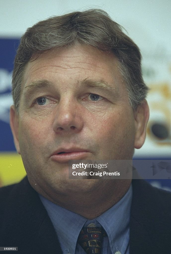 Rod Macqueen A portrait of Rod MacQueen, the Australia coach at a training session ...