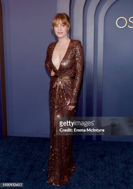 Leonie Benesch attends the Academy Of Motion Picture Arts & Sciences' 14th Annual Governors Awards at The Ray Dolby Ballroom on January 09, 2024 in...