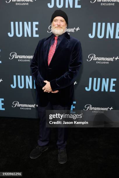 John Carter Cash attends the Nashville premiere of “JUNE: The Story of June Carter Cash” at Woolworth Theatre on January 09, 2024 in Nashville,...