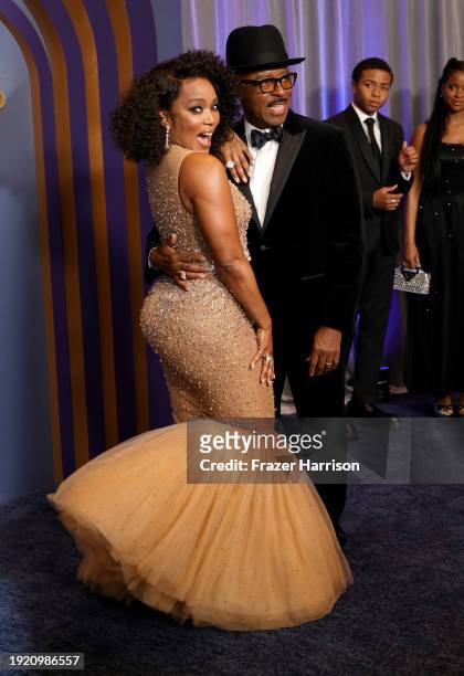 Honoree Angela Bassett and Courtney B. Vance attend the Academy Of Motion Picture Arts & Sciences' 14th Annual Governors Awards at The Ray Dolby...