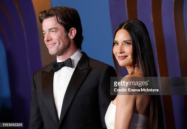 John Mulaney and Olivia Munn attend the Academy Of Motion Picture Arts & Sciences' 14th Annual Governors Awards at The Ray Dolby Ballroom on January...