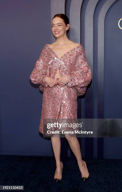 Emma Stone attends the Academy Of Motion Picture Arts & Sciences' 14th Annual Governors Awards at The Ray Dolby Ballroom on January 09, 2024 in...