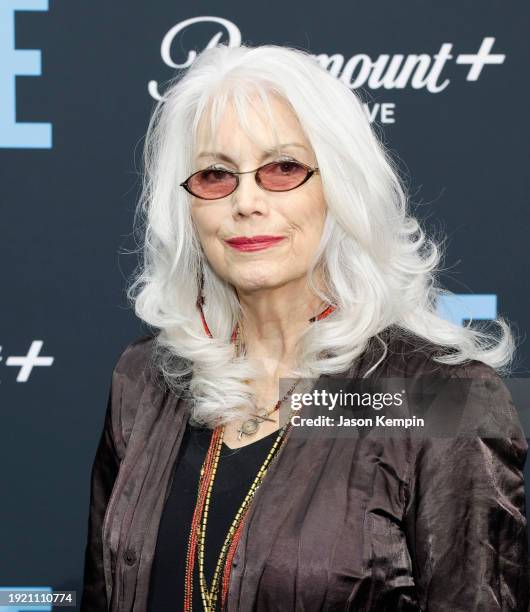 Emmylou Harris attends the Nashville premiere of “JUNE: The Story of June Carter Cash” at Woolworth Theatre on January 09, 2024 in Nashville,...