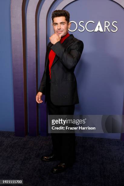 Zac Efron attends the Academy Of Motion Picture Arts & Sciences' 14th Annual Governors Awards at The Ray Dolby Ballroom on January 09, 2024 in...