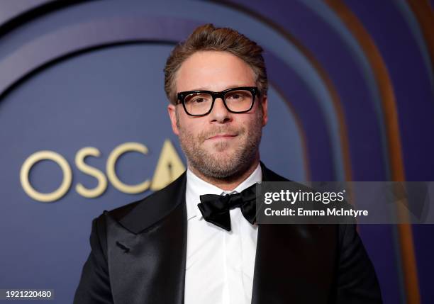 Seth Rogen attends the Academy Of Motion Picture Arts & Sciences' 14th Annual Governors Awards at The Ray Dolby Ballroom on January 09, 2024 in...