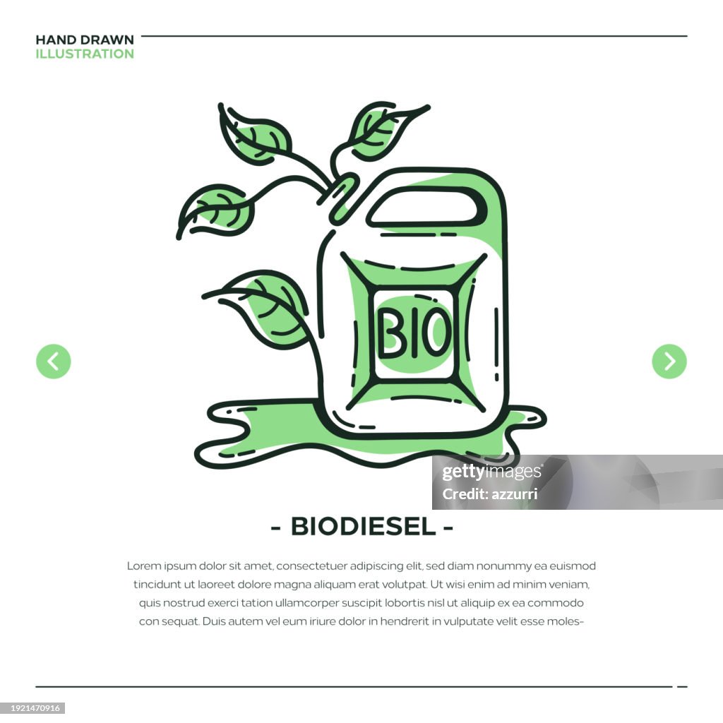 Biodiesel Thin Line Illustration High-Res Vector Graphic - Getty Images