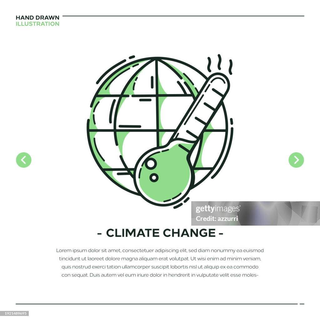 Climate Control Illustration Climate Change Thin Line Illustration High-Res Vector Graphic - Getty ...