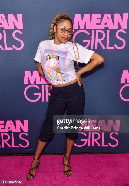 LaTavia Roberson attends the Atlanta screening of "Mean Girls" at AMC Madison Yards 8 on January 9, 2024 in Atlanta, Georgia.