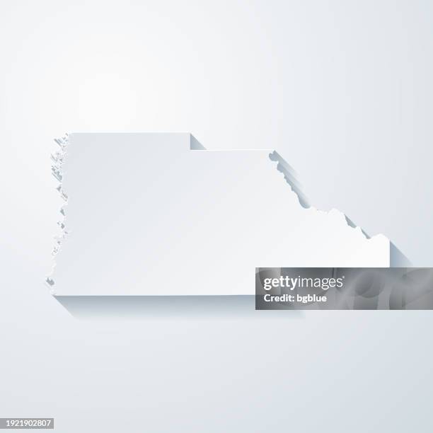 hernando county, florida. map with paper cut effect on blank background - brooksville florida stock illustrations