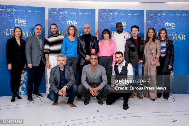 Tik Toker Lamine Thior poses during the presentation of the miniseries, 'The Law of the Sea', at Torrespaña, on 10 January, 2024 in Madrid, Spain....