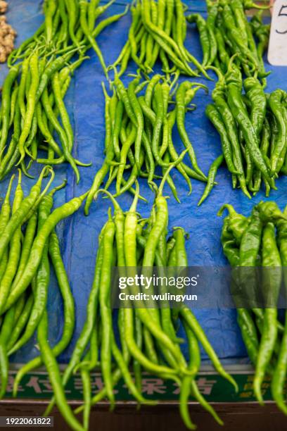 Finger Chilli 18 Green Finger Chillies Stock Photos, High-Res Pictures, and Images ...