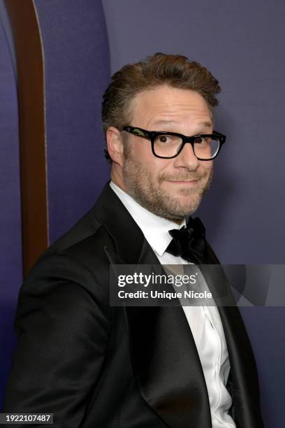 Seth Rogen attends the Academy Of Motion Picture Arts & Sciences' 14th Annual Governors Awards at The Ray Dolby Ballroom on January 09, 2024 in...